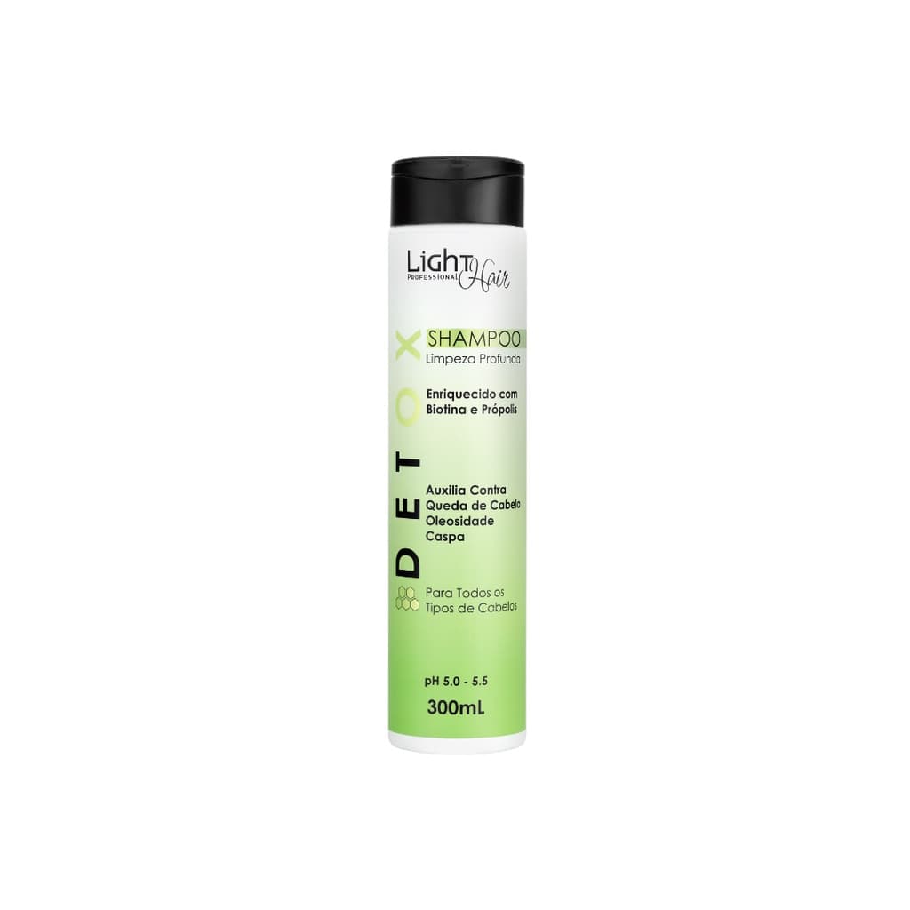 Shampoo Detox Terapy Capilar 300ml Light Hair – Limpeza Profunda e Couro Cabeludo Saudável