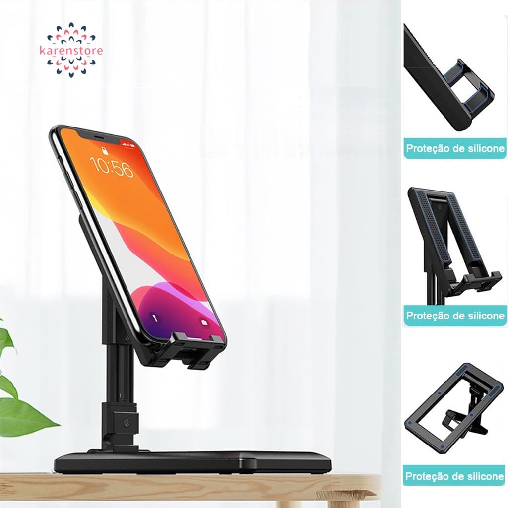 Suporte Para Telefone ipad tablet Mesa Dobrável portatil pequeno leve suporte apoio para mesa Conforto Lindos-Estoque Brasi
