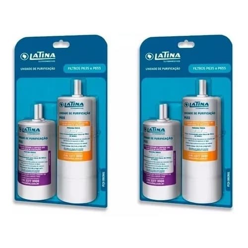 Kit 2 Filtro Latina P635 P655 Refil Pa755 Mineralizer Xpa775