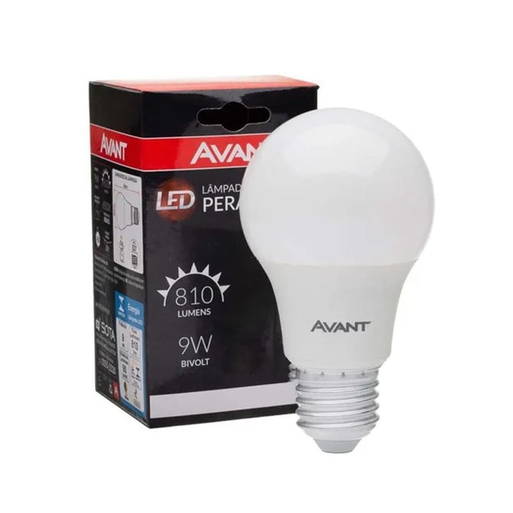Lâmpada Led 9W Bivolt Branco Frio 6500K Avant