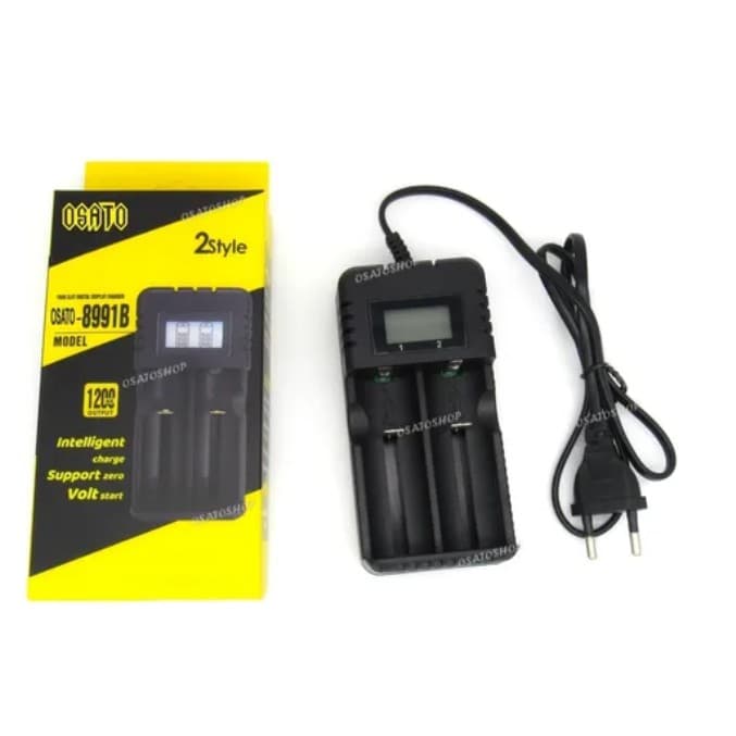 Carregador Duplo Lcd Bateria 18650 16340 14500 26650