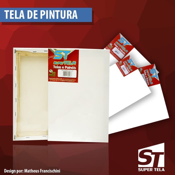 Tela de pintura 5x5 - pacote com 6 unidades