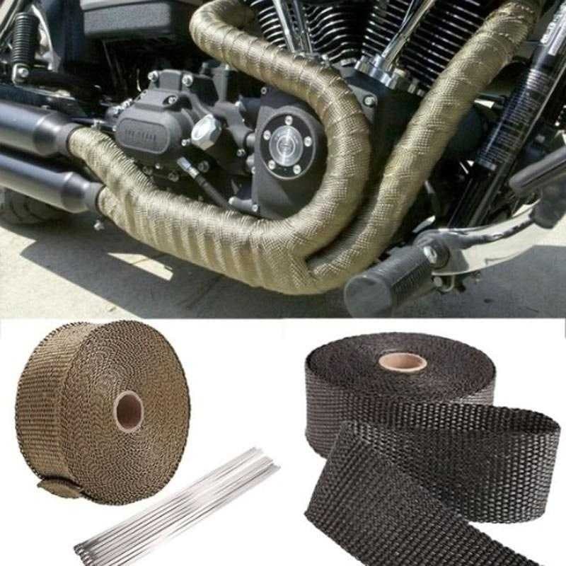 Fita Adesiva Preta De Isolamento Térmico Para Escapamento De Motocicleta