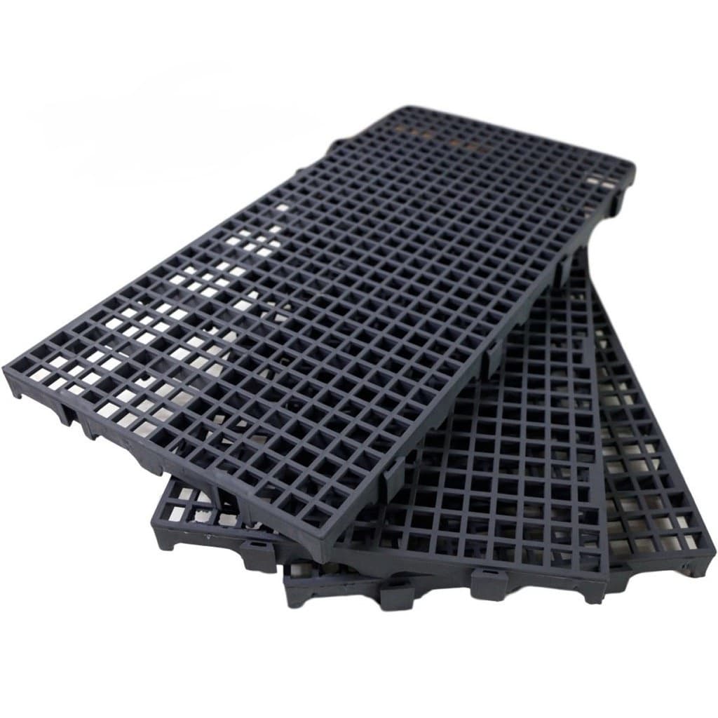 Pallet Plástico 2,5 x 25x50 Preto Kit - Estrado Multiuso para Forração, Piso, Box, e pet