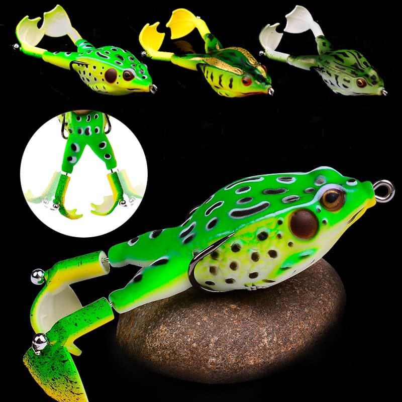 Isca de pesca Iscas Artificial Crankbait Double Propellers  macia Wobbler de sapo