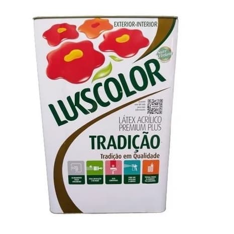 Tinta Parede Látex Tradição Premium 18l Branco - Lukscolor