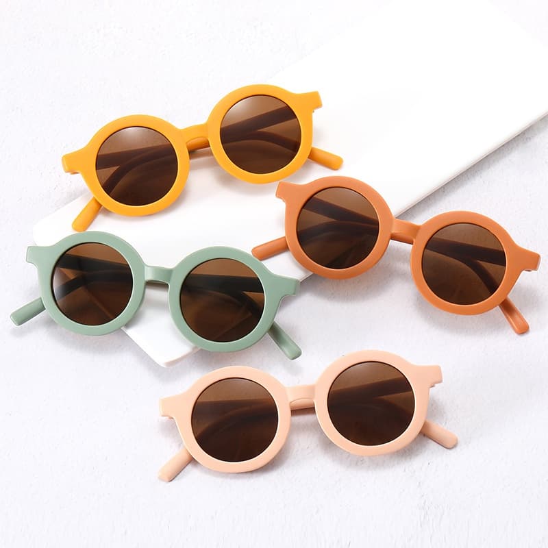Óculos de Sol Infantil Bebê Retrô Kids Redondo Menina Menino