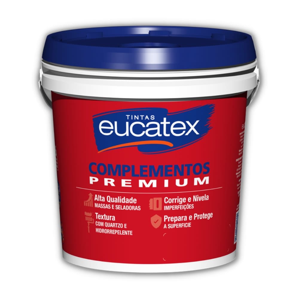Massa Corrida PVA PREMIUM 5,8Kg Balde Eucatex PVA Interno + Qualidade