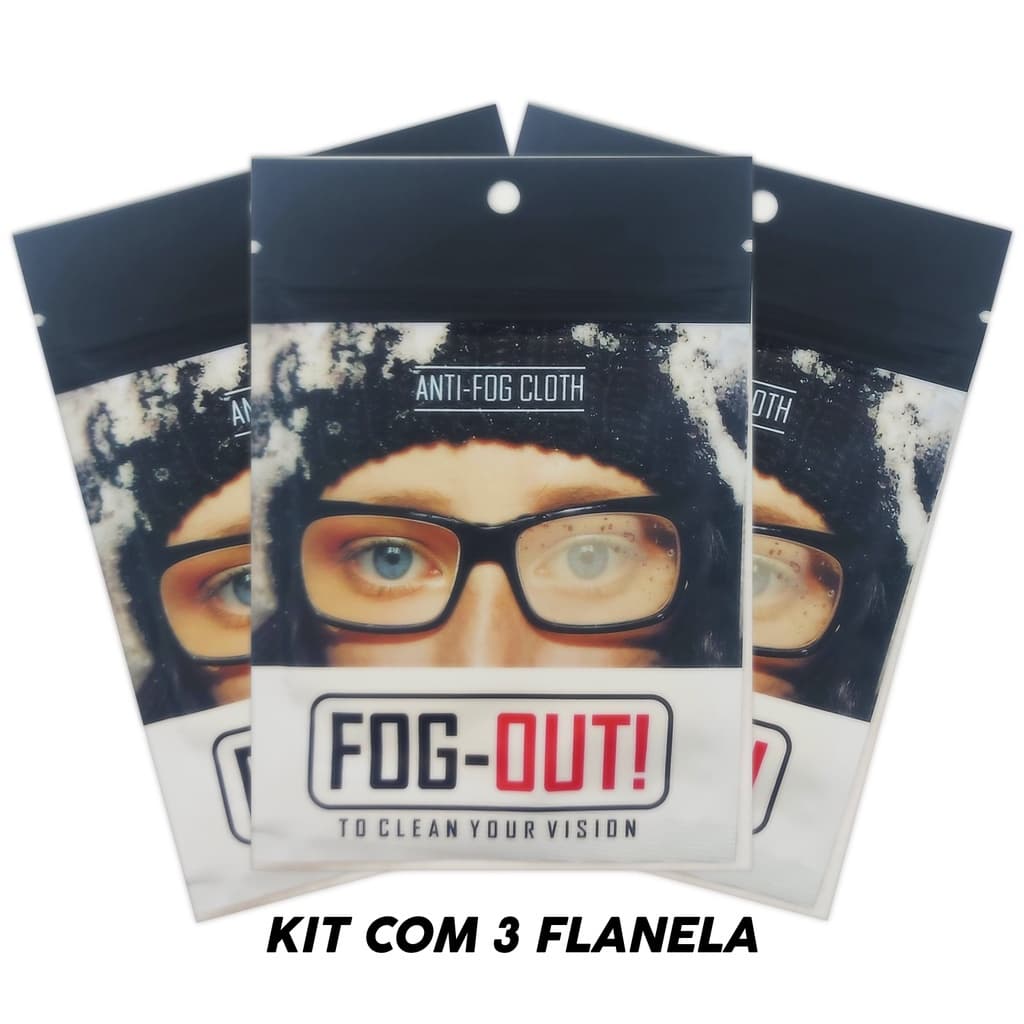 *promo* Kit 3 Flanela Antiembaçante Óculos, Viseira