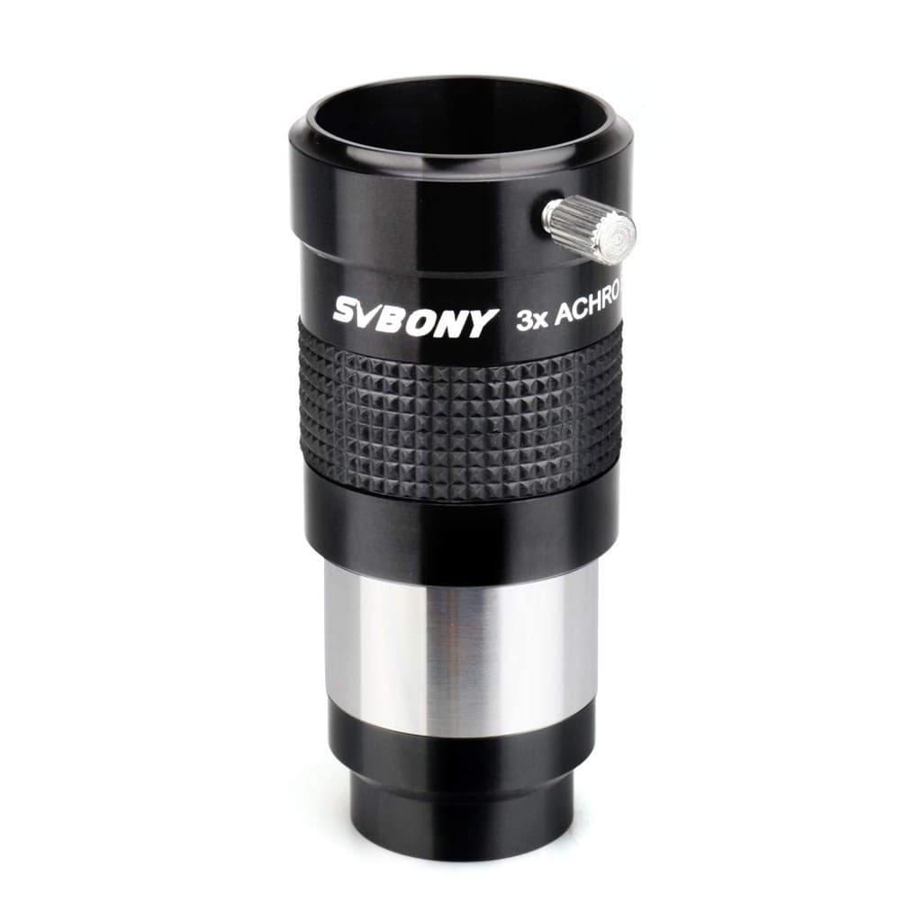 SVBONY SV136 Lente Barlow 1,25" 3x Full Metal, Alta Resolução e Correção Cromática Avançada Para Oculares de Telescópio
