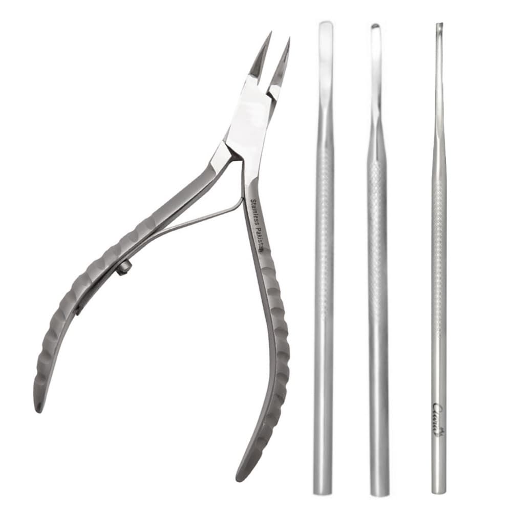 Kit Podologia Alicate Desencravador Marco Boni Bisturis Inox