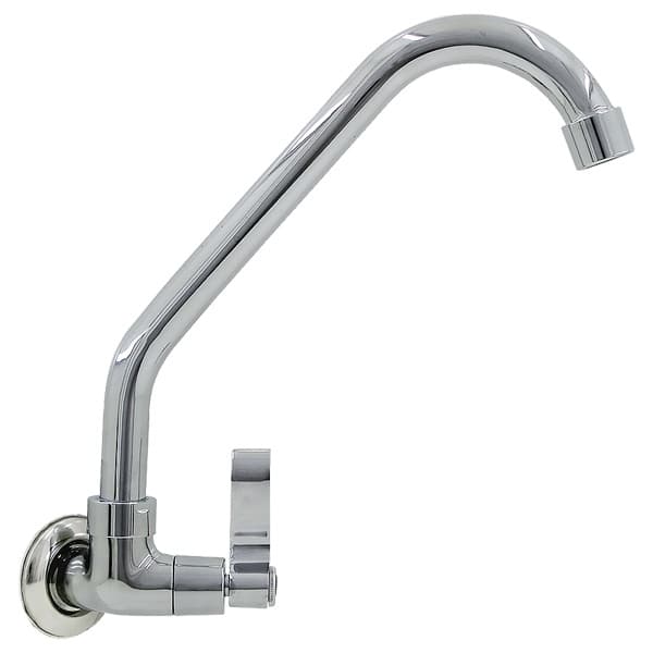 Torneira PAREDE para Cozinha Fabricada em METAL e INOX Alta Vazão de Água