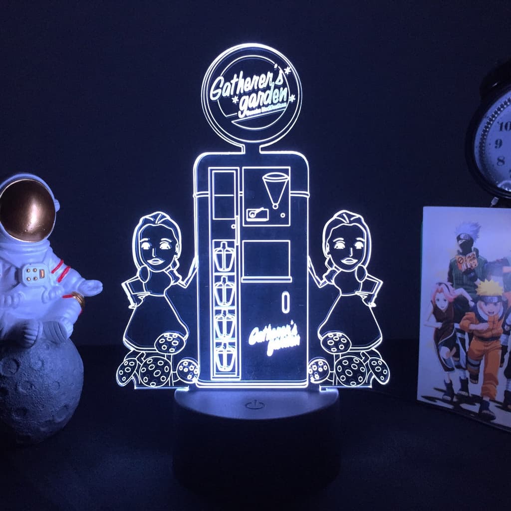 Bioshock Luminária LED De Mesa Com Logo 3d Para Decoração De Sala De Jogos