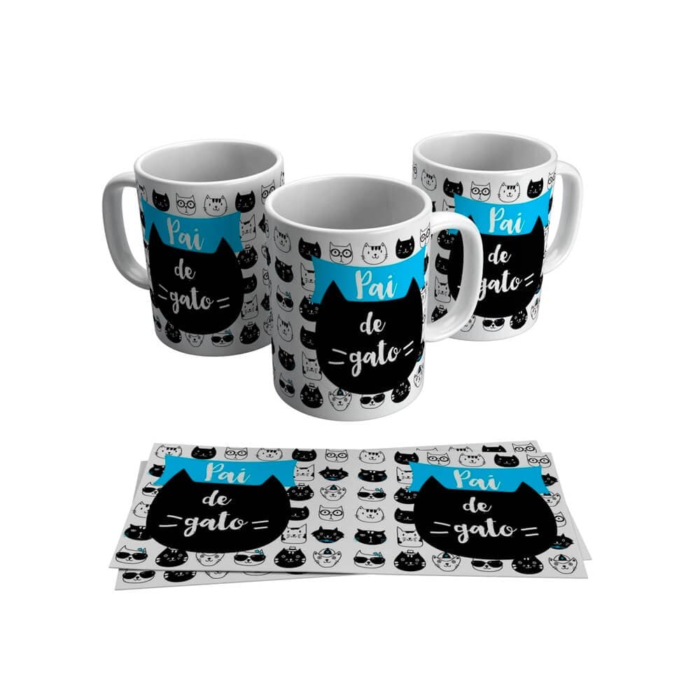 Caneca Pai De Gato Dia Dos Pais Presente Papai