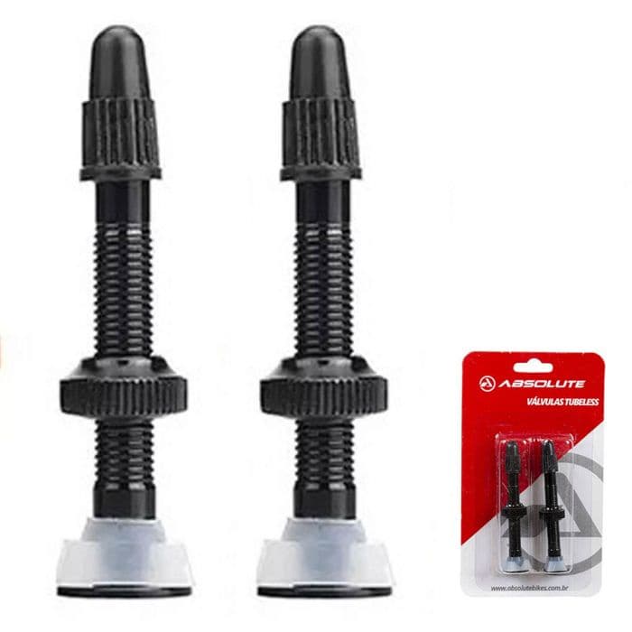 Par de Válvulas Absolute Tubeless Presta 48 mm em Alumínio