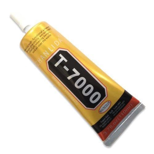 Kit para Assistência Técnica de Celular contendo Cola T7000 110ml Preta + 4 Grampos Fixação LCD Touch Tela + Ventosa Mini Bomba de Sução Super Oferta Inauguração da Loja