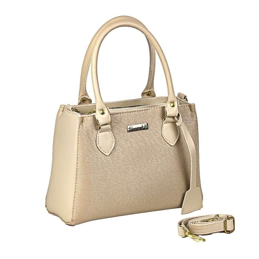 Bolsa Feminina Transversal  Mão Média Bege Lançamento