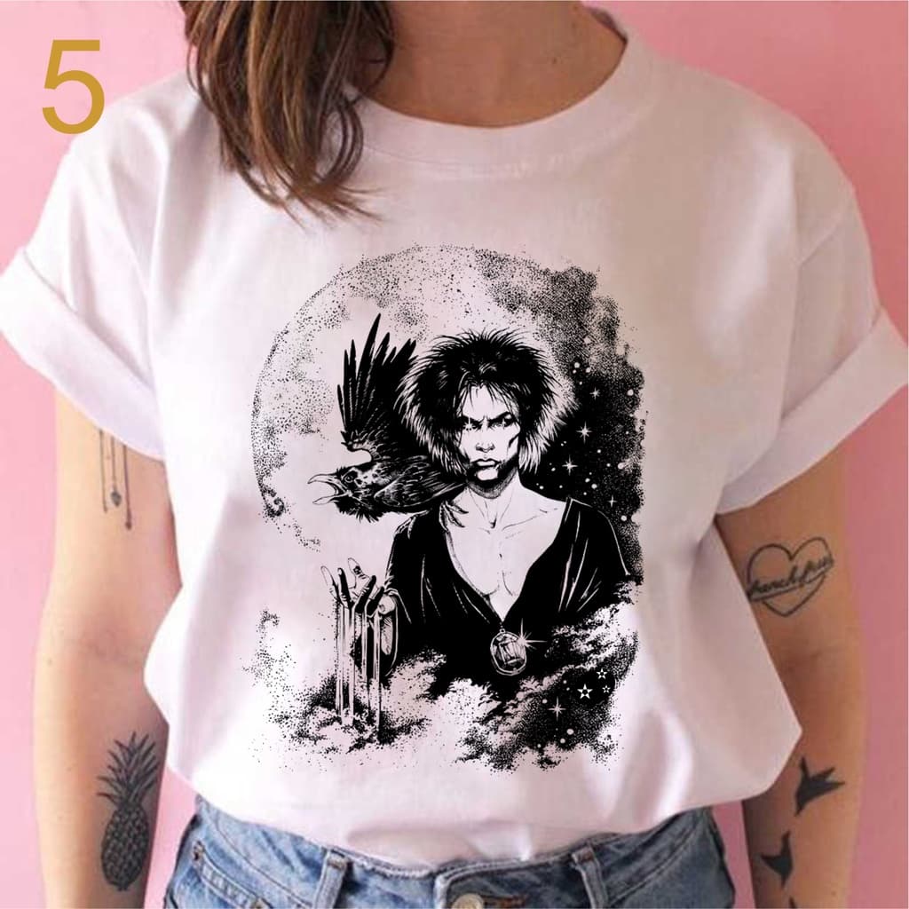 Camiseta feminina the sandman, dc hq, morpheus dream, sonho, blusa estilosa geek