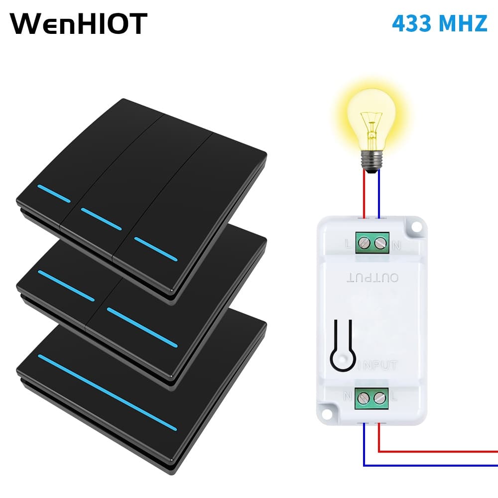 Interruptor Inteligente Interruptor Sem Fio De Parede RF Controle Remoto