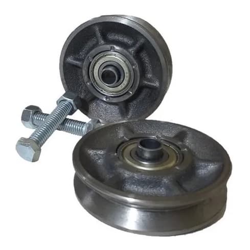Roldana Para Portão Em Metal 75mm 3 Pol Com Parafuso 1 Par