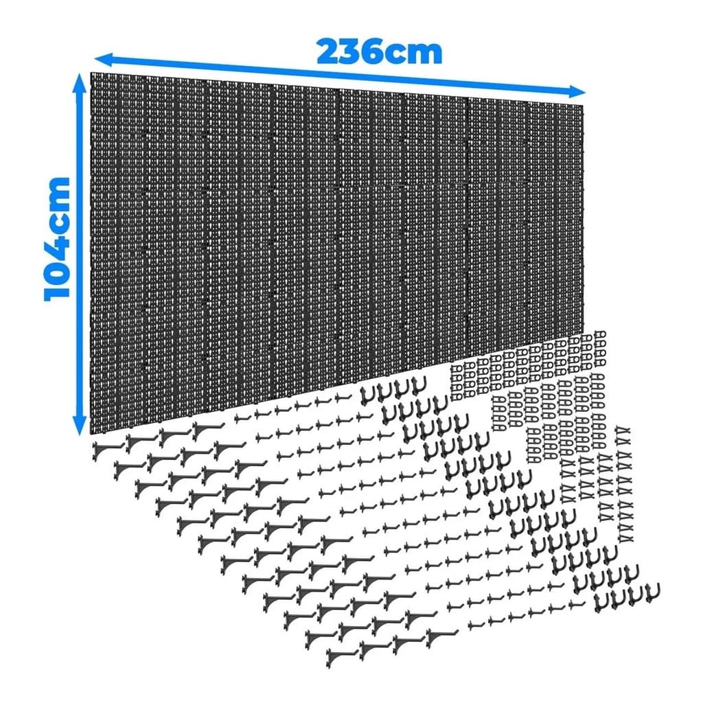 Painel De Ferramentas Organizador Plastico Ajustável 236x104
