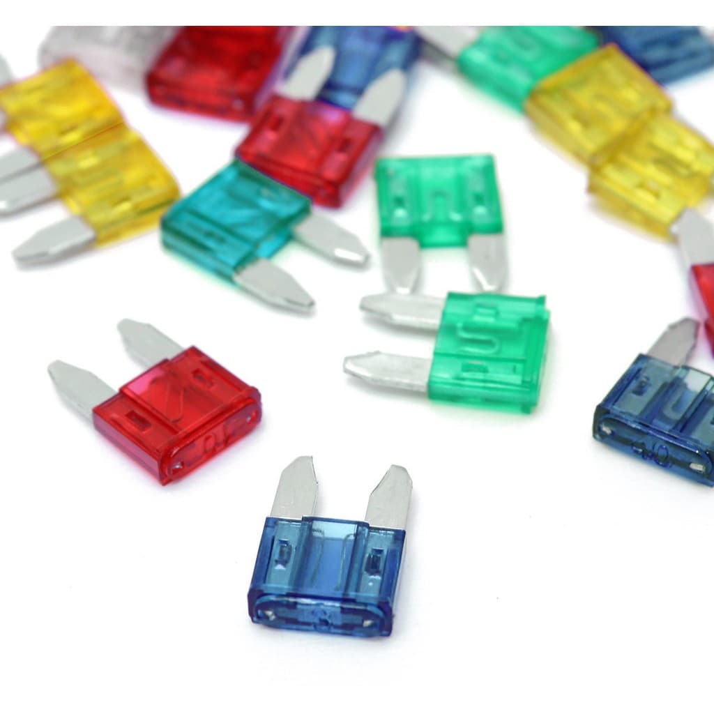 Kit Fusível Mini Com Estojo - 10a 15a 20a 25a 30a - 50 Peças