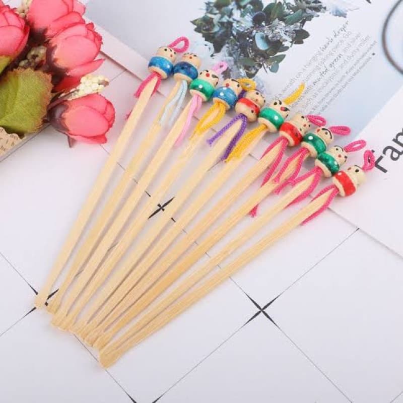 Kit 3 Mimi Kaki Limpador de ouvido de bambu para Limpar Cera de Ouvido