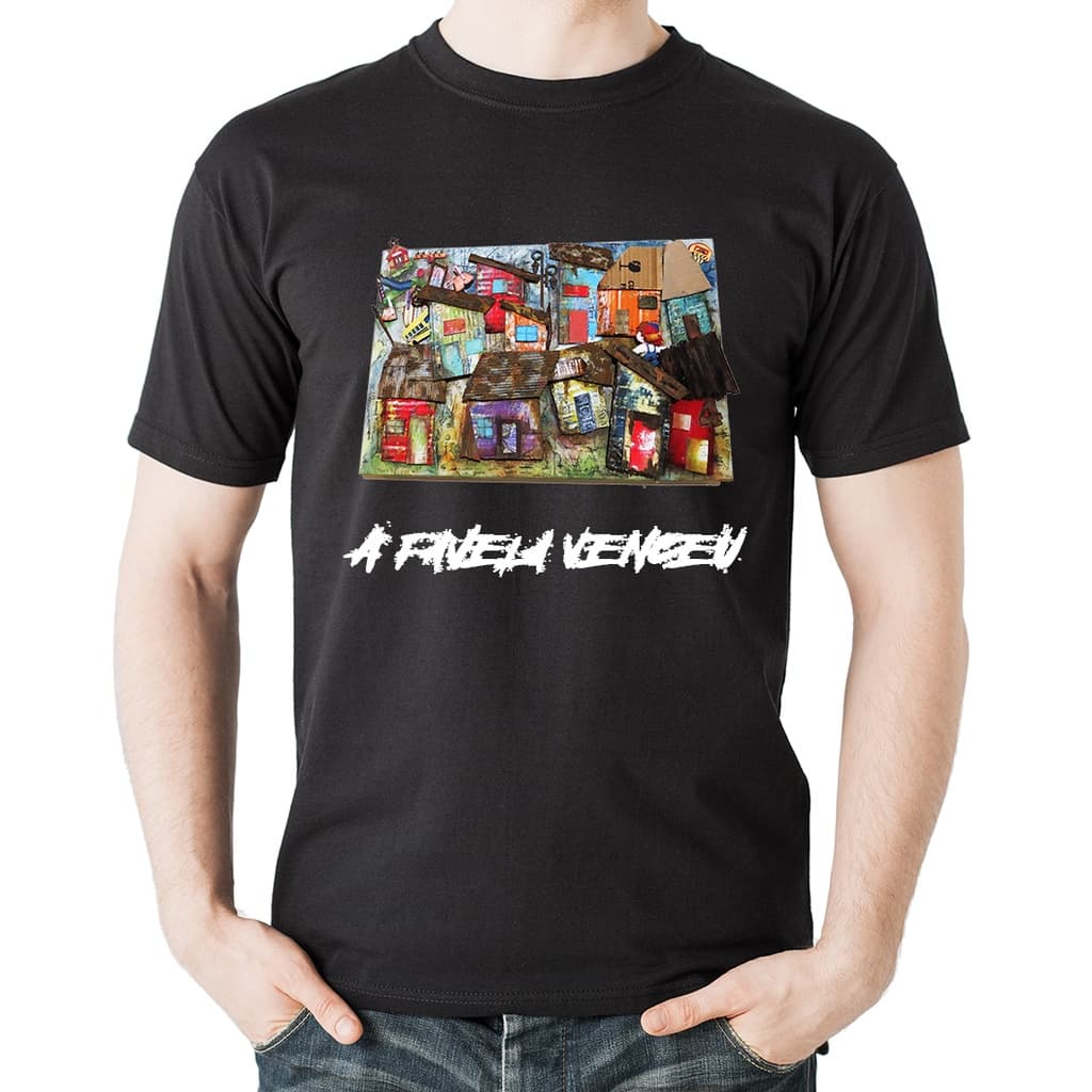 Promoção Camisa Camiseta Manga Curta Cor Preta Estampa "A Favela Venceu" 100% Poliéster
