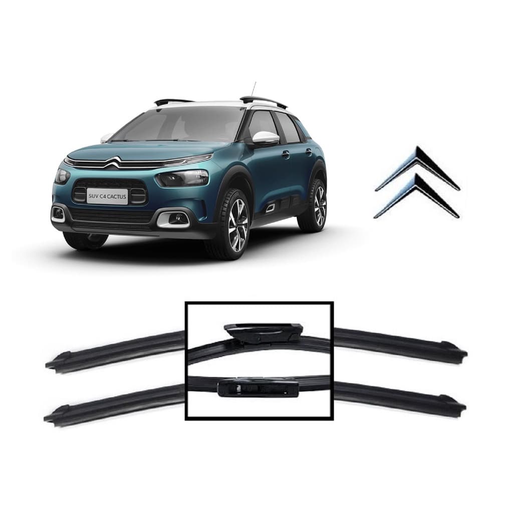 Par De Palhetas para Limpador de Parabrisa Dianteiro Citroen C4 Cactus 2019 ATE 2024