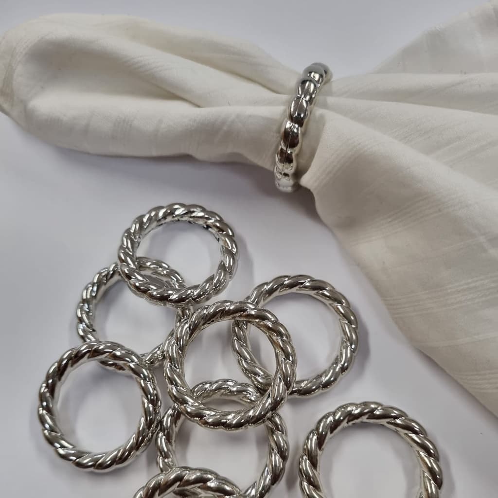 Kit de argola para porta guardanapo luxo 12 peças