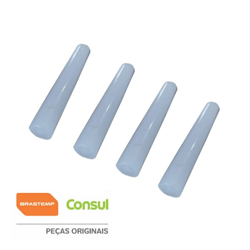 Kit 04 Rolete Suporte Agitador Lavadora Brastemp Consul