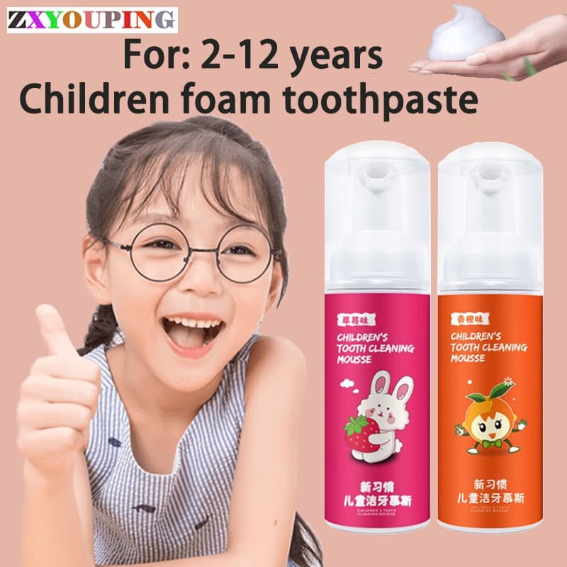 Crianças Mousse Espuma Pasta De Dentes Para Em Forma De u Escova Elétrica Especial 2-12 Anos De Idade