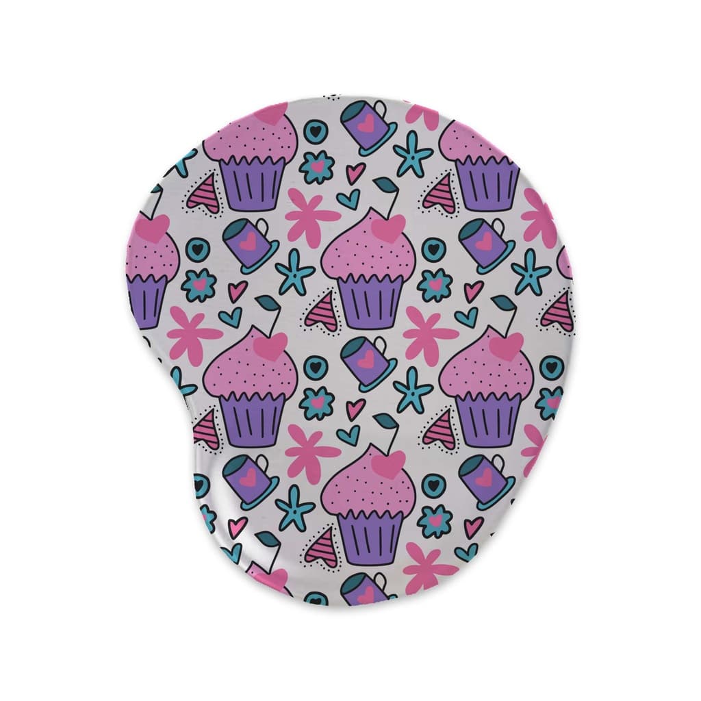 Mousepad – Doces Cupcakes - Ergonômico Apoio De Punho Pulso