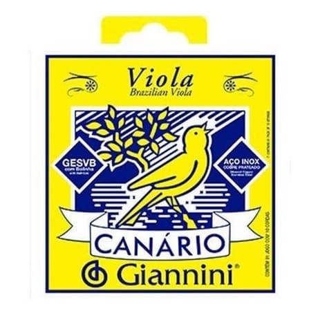 Encordoamento Cordas Canario Giannini Viola Aço Gesvb Média