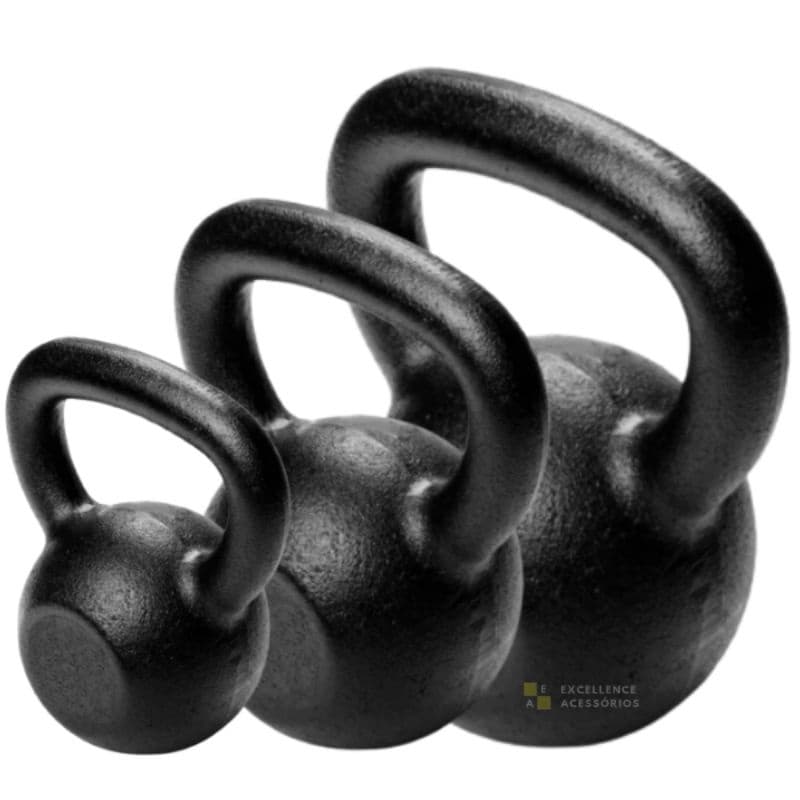 kettlebell kit com 3 unidades 6kg / 10kg / 12 kg  total 28kg Halter halteres crossfit