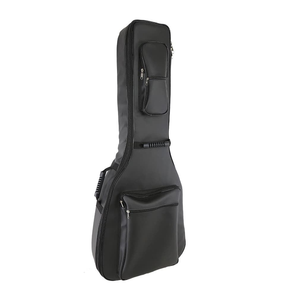 Capa Bag Violão Flat Couro Sintético Pelúcia Extra Luxo - Preto