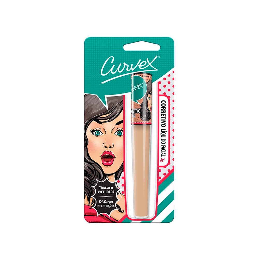 Corretivo Líquido Facial Bege Claro 3g Curvex