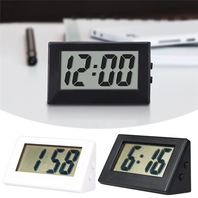 Mini pequeno mesa relógio digital calibres mini digital lcd tela de viagem relógio eletrônico