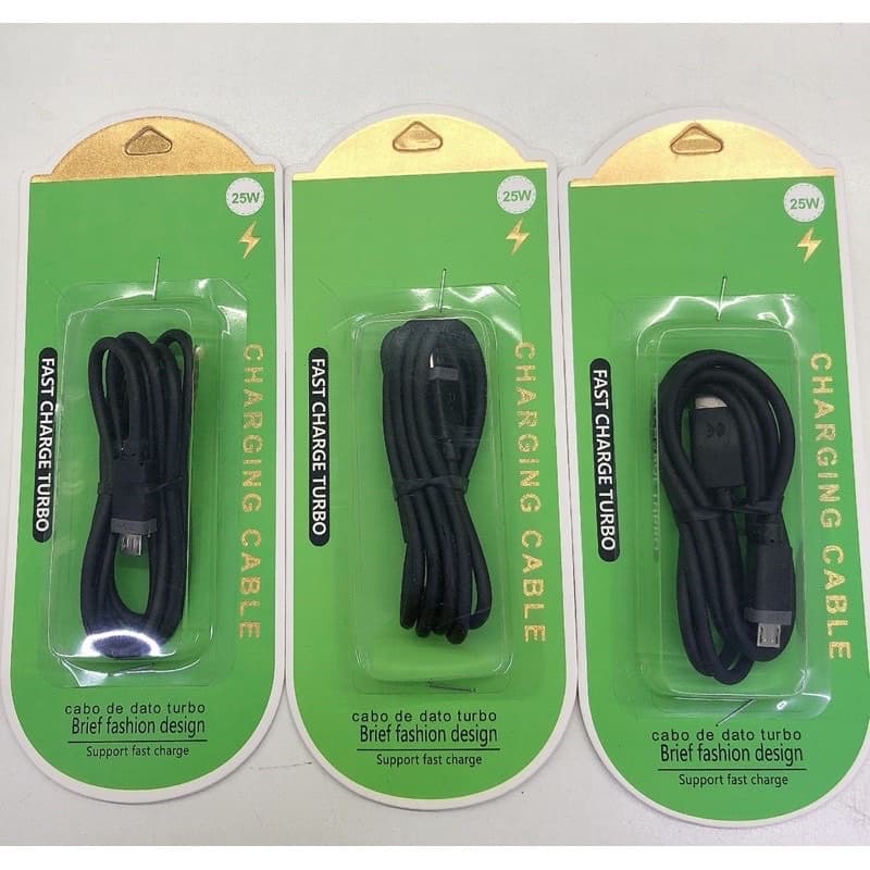 Cabo De Carregar Celular Usb V8 Turbo 25w
