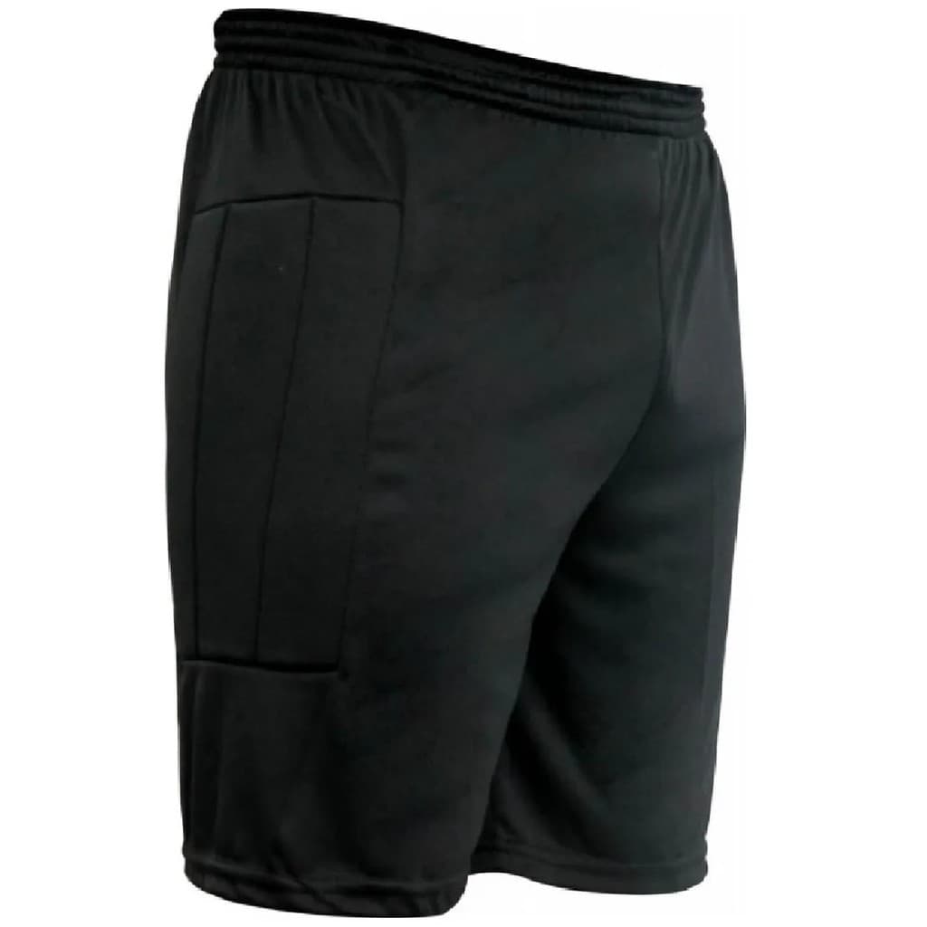 Bermuda Goleiro Proteção Original Short Calção Adulto Futsal Futebol Campo Society Quadra Preto