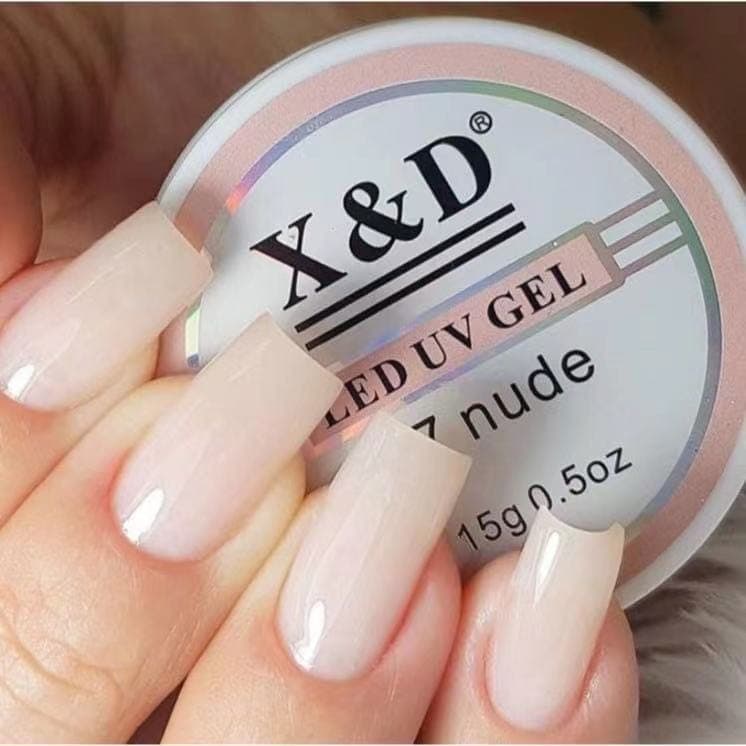 Gel LED/Uv Emaux 15g para Unhas Acrigel Alongamento De Gel Cover Nude Clear e Pink com ANVISA Salão Manicure Unhas em Gel