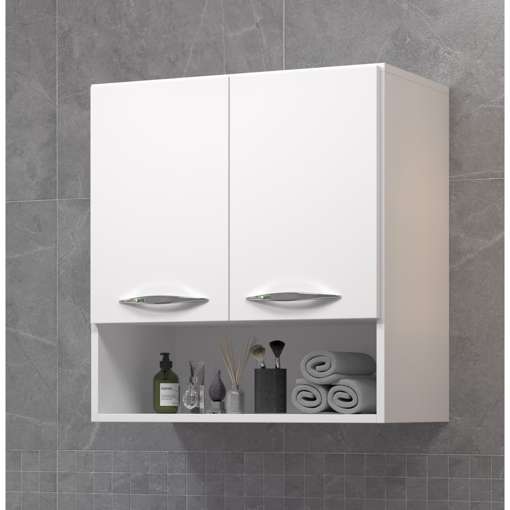 Armário Branco de 2 Portas Para Banheiro