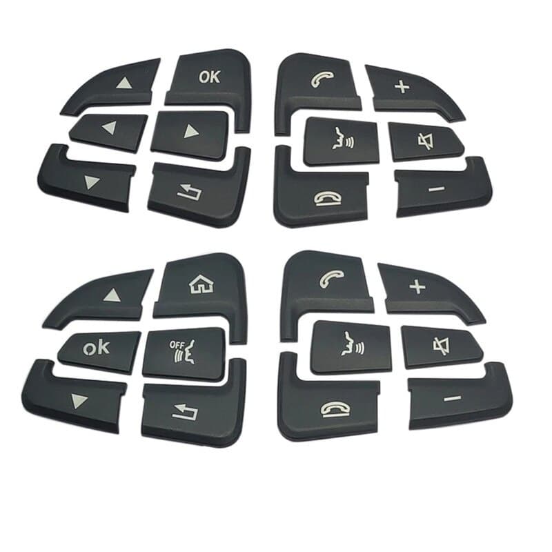 Botão Do Volante Carro Cobre Guarnição Adesivos Apto Para Mercedes Benz GLC X253 C Classe W205 CLA GLA A X156 C117 W176