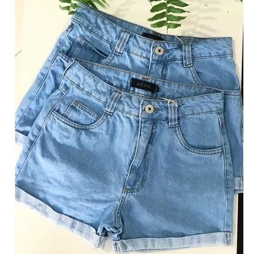 SHORTS JEANS MOM FEMININAS MODA FEMININA