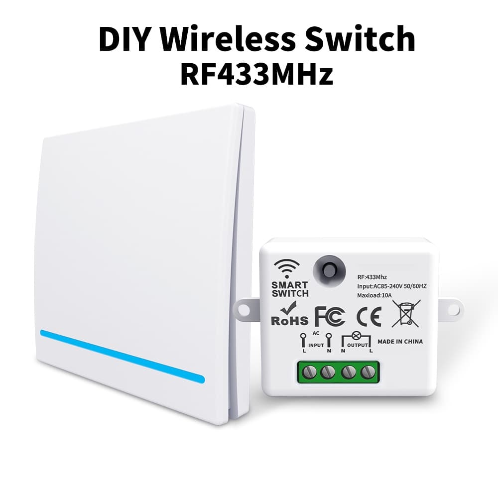 Interruptor Sem Fio smart DIY Parede RF Interruptor Controle Remoto