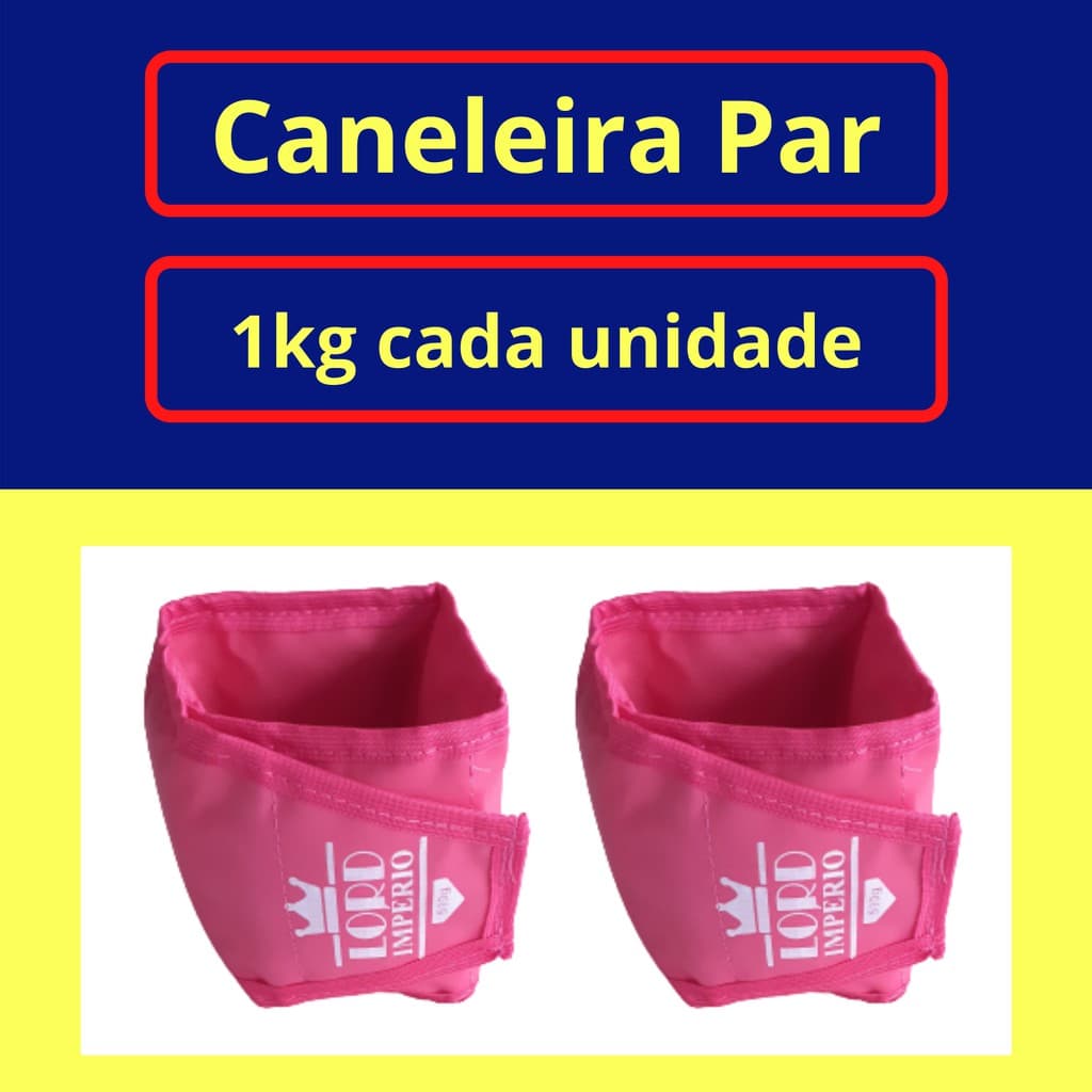 Tornozeleira caneleira Peso 1kg - Par - rosa (pink) - Lord Imperio