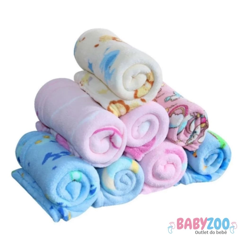 Manta Microfibra Bebê Estampada - Enxoval Barato