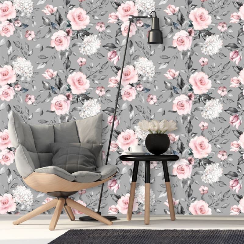 Papel de Parede Floral Afrodite 1m x 50cm Decorativo