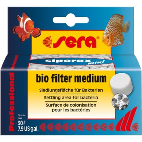 Sera Siporax Mini Cerâmica 35g Mídia Biológica Trata Até 40 Litros Para Aquários Filtragem Agua Doce Marinho