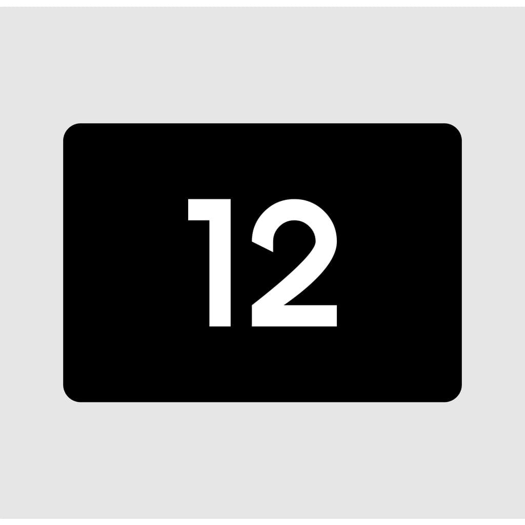 Kit 30 Placas De Acrílico Com 2 Números Para Porta de Apartamento